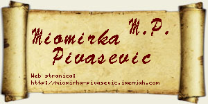 Miomirka Pivašević vizit kartica